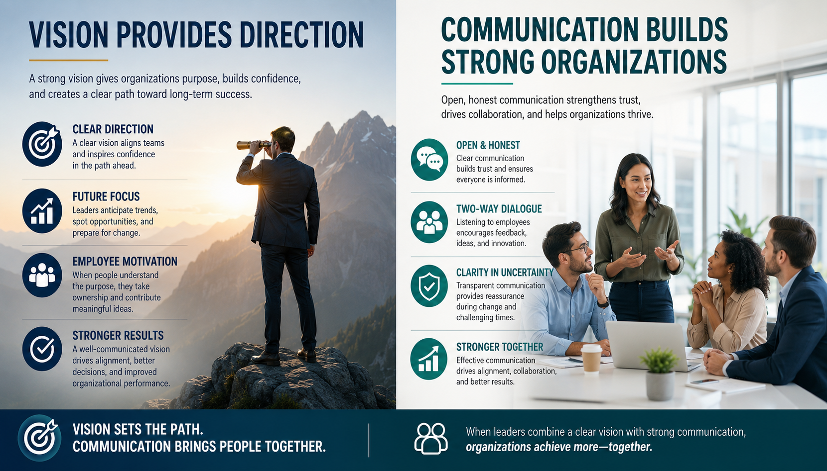 Vision and communication drive success